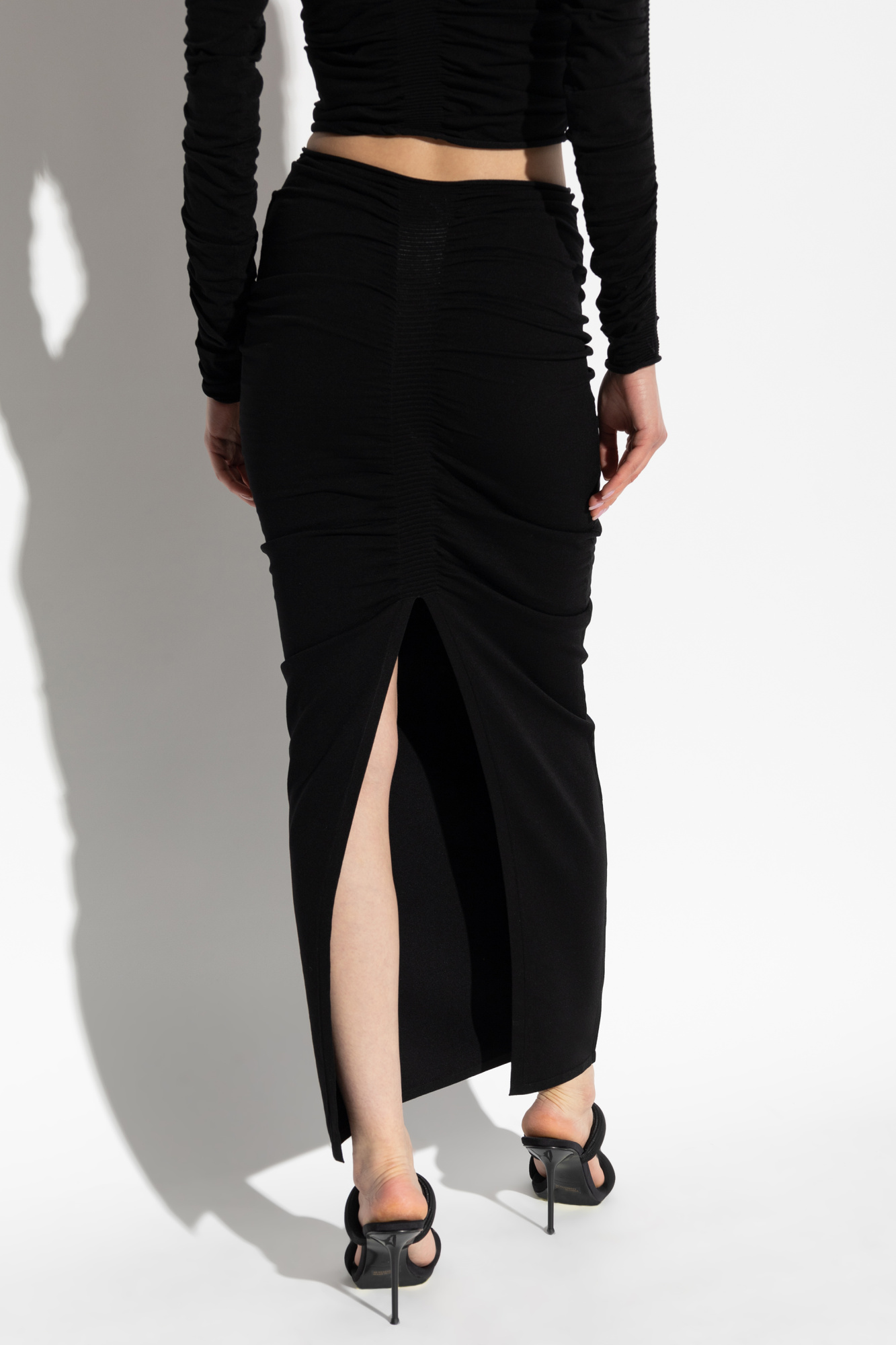 スカート ALEXANDER WANG Women Mid Skirts 1KC1255095 001 BLACK Alexander Wang Skirt with drapings | Women's Clothing | Vitkac